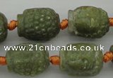 CCJ231 15.5 inches 13*18mm carved buddha China jade beads