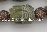 CCJ237 15.5 inches 22*28mm carved buddha China jade beads