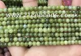 CCJ330 15.5 inches 4mm round green China jade beads wholesale