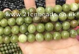 CCJ334 15.5 inches 12mm round green China jade beads wholesale