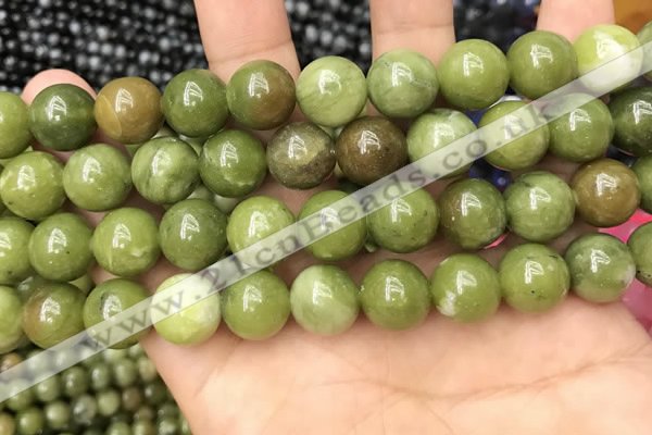 CCJ334 15.5 inches 12mm round green China jade beads wholesale