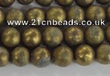 CCJ351 15.5 inches 8mm carved round plated China jade beads