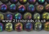 CCJ352 15.5 inches 8mm carved round plated China jade beads