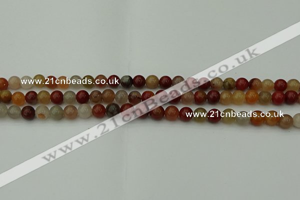 CCJ450 15.5 inches 4mm round colorful jasper beads wholesale