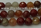 CCJ460 15.5 inches 4mm faceted round colorful jasper beads