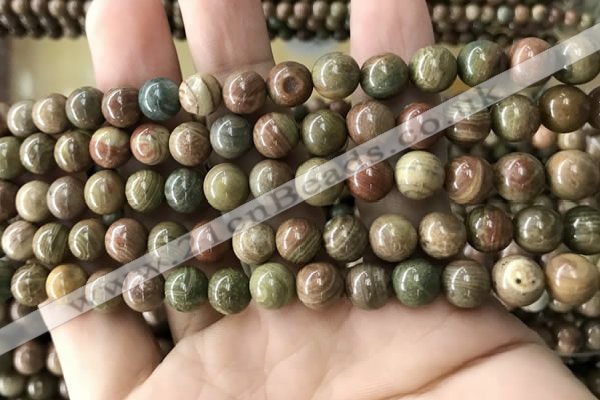 CCJ472 15.5 inches 8mm round rainbow jasper beads wholesale