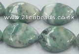 CCJ52 15.5 inches 18*25mm flat teardrop African jade gemstone beads