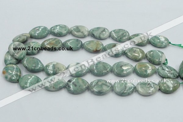 CCJ52 15.5 inches 18*25mm flat teardrop African jade gemstone beads