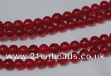 CCN05 15.5 inches 4mm round candy jade beads wholesale