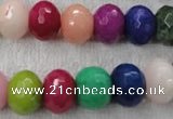 CCN1012 15.5 inches 10*14mm faceted rondelle multi colored candy jade beads