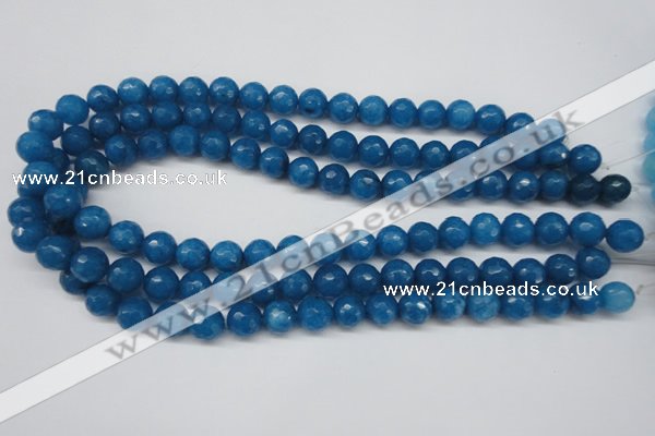 CCN1203 15.5 inches 10mm faceted round candy jade beads wholesale