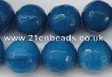 CCN1206 15.5 inches 16mm faceted round candy jade beads wholesale