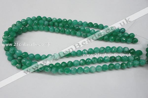 CCN1223 15.5 inches 8mm faceted round candy jade beads wholesale