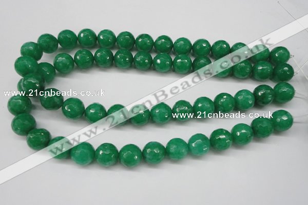CCN1226 15.5 inches 14mm faceted round candy jade beads wholesale