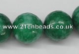 CCN1229 15.5 inches 20mm faceted round candy jade beads wholesale