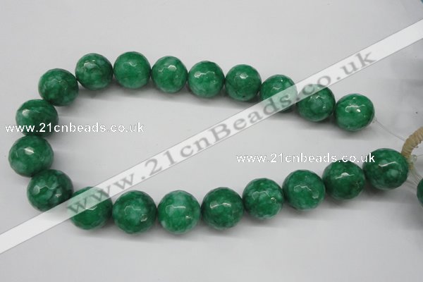 CCN1229 15.5 inches 20mm faceted round candy jade beads wholesale