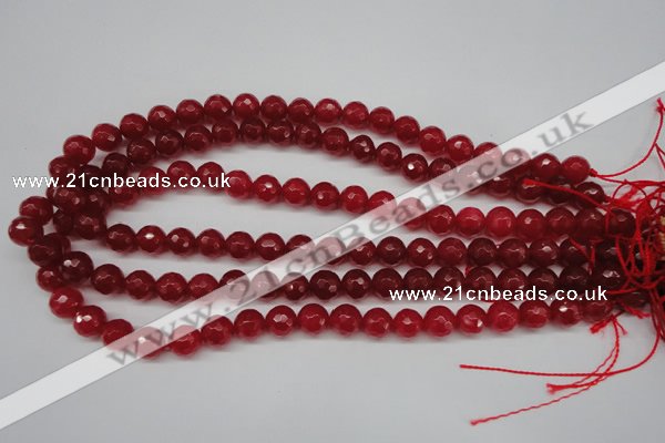 CCN1244 15.5 inches 10mm faceted round candy jade beads wholesale