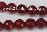 CCN1245 15.5 inches 12mm faceted round candy jade beads wholesale