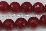 CCN1246 15.5 inches 14mm faceted round candy jade beads wholesale