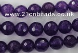 CCN1254 15.5 inches 10mm faceted round candy jade beads wholesale