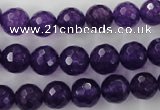 CCN1254 15.5 inches 10mm faceted round candy jade beads wholesale