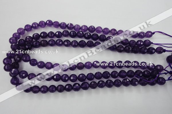 CCN1254 15.5 inches 10mm faceted round candy jade beads wholesale