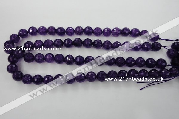 CCN1255 15.5 inches 12mm faceted round candy jade beads wholesale