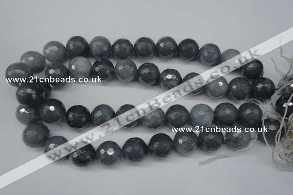 CCN1268 15.5 inches 18mm faceted round candy jade beads wholesale