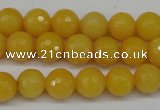 CCN1274 15.5 inches 10mm faceted round candy jade beads wholesale