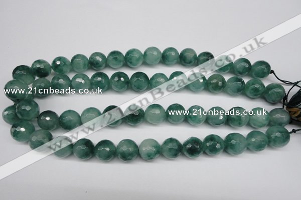 CCN1286 15.5 inches 14mm faceted round rainbow candy jade beads