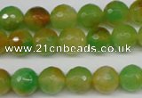 CCN1294 15.5 inches 10mm faceted round rainbow candy jade beads