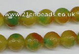 CCN1295 15.5 inches 12mm faceted round rainbow candy jade beads