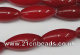 CCN131 15.5 inches 10*25mm rice candy jade beads wholesale