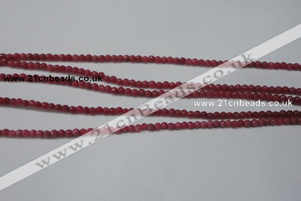 CCN1315 15.5 inches 3mm faceted round candy jade beads wholesale