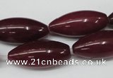 CCN132 15.5 inches 10*25mm rice candy jade beads wholesale