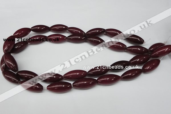 CCN132 15.5 inches 10*25mm rice candy jade beads wholesale