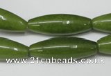 CCN134 15.5 inches 10*30mm rice candy jade beads wholesale