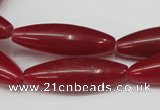 CCN135 15.5 inches 10*30mm rice candy jade beads wholesale