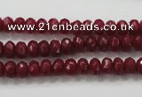 CCN1352 15.5 inches 4*6mm faceted rondelle candy jade beads