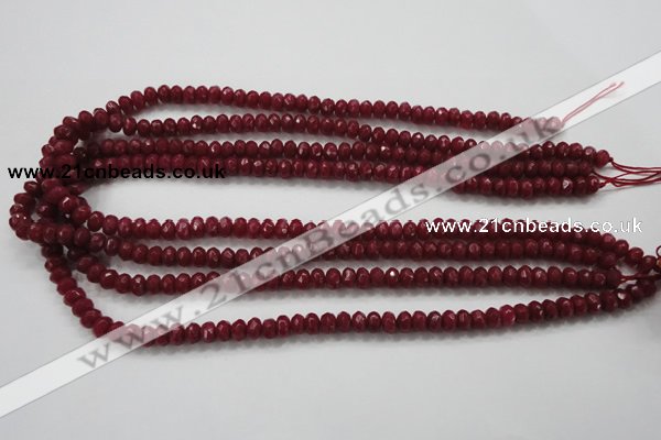 CCN1352 15.5 inches 4*6mm faceted rondelle candy jade beads