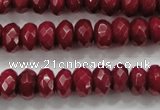 CCN1354 15.5 inches 6*10mm faceted rondelle candy jade beads