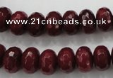 CCN1355 15.5 inches 8*12mm faceted rondelle candy jade beads