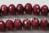 CCN1356 15.5 inches 10*14mm faceted rondelle candy jade beads