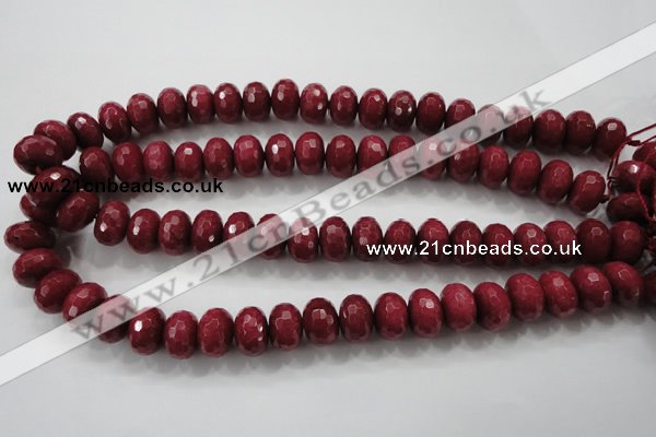 CCN1356 15.5 inches 10*14mm faceted rondelle candy jade beads