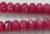 CCN1365 15.5 inches 8*12mm faceted rondelle candy jade beads