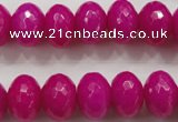 CCN1366 15.5 inches 10*14mm faceted rondelle candy jade beads