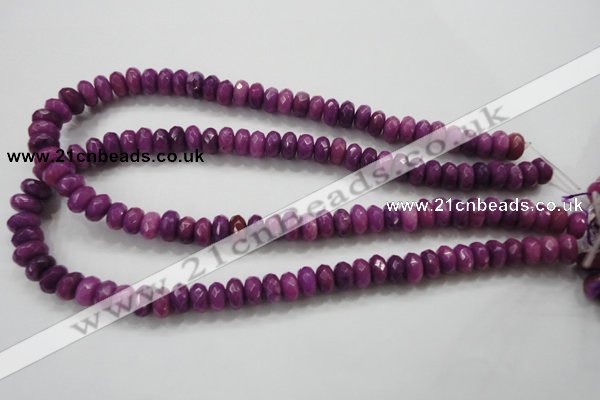 CCN1374 15.5 inches 6*10mm faceted rondelle candy jade beads