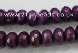 CCN1375 15.5 inches 8*12mm faceted rondelle candy jade beads