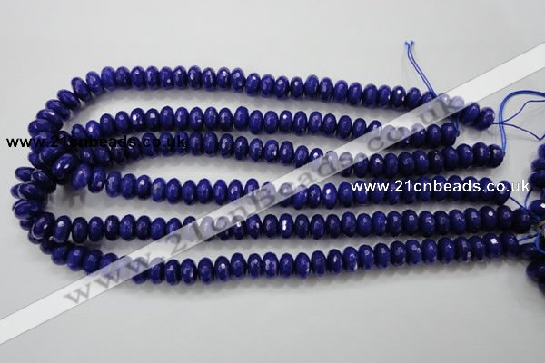 CCN1384 15.5 inches 6*10mm faceted rondelle candy jade beads