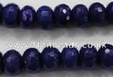 CCN1385 15.5 inches 8*12mm faceted rondelle candy jade beads